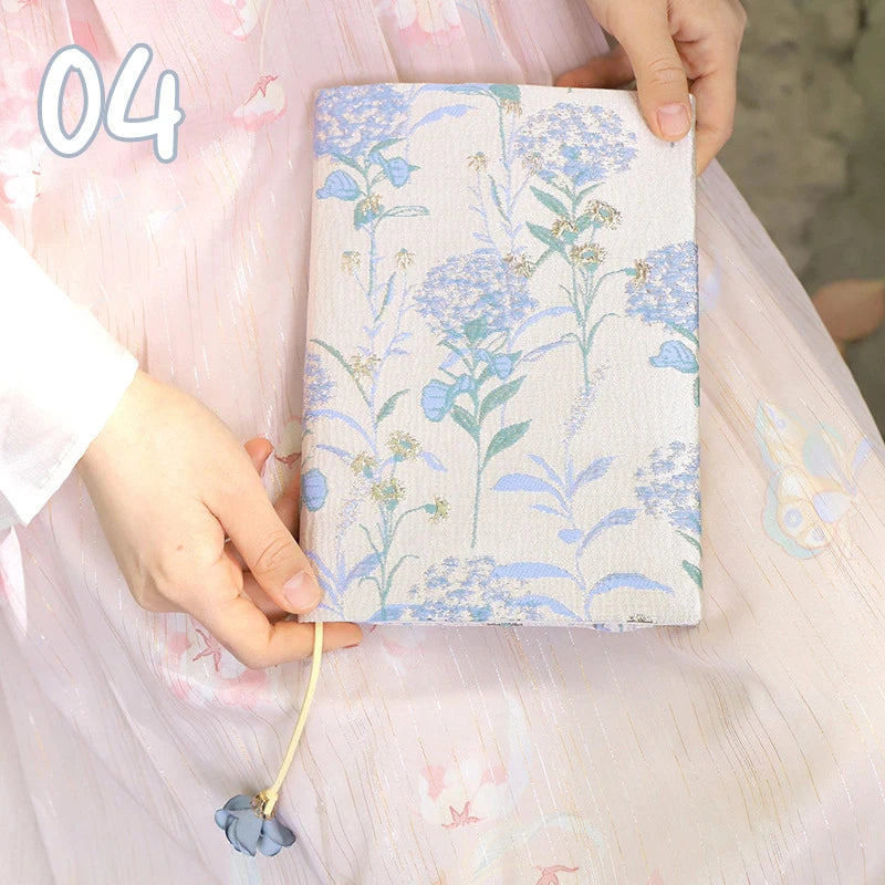 Pochette livre artistique hortensia  bleues