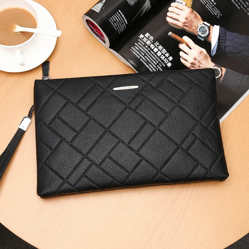 Pochette luxe homme noire