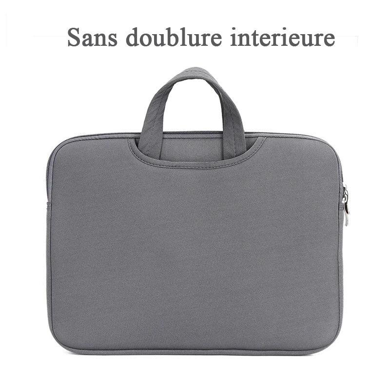 Pochette ordinateur 13 pouces Coloris  gris sans doublure 