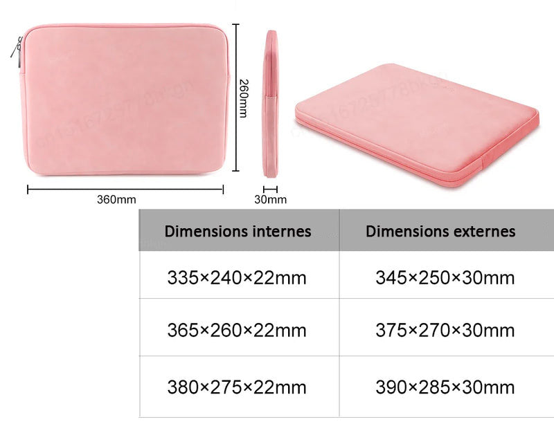 Pochette ordinateur Dimensions