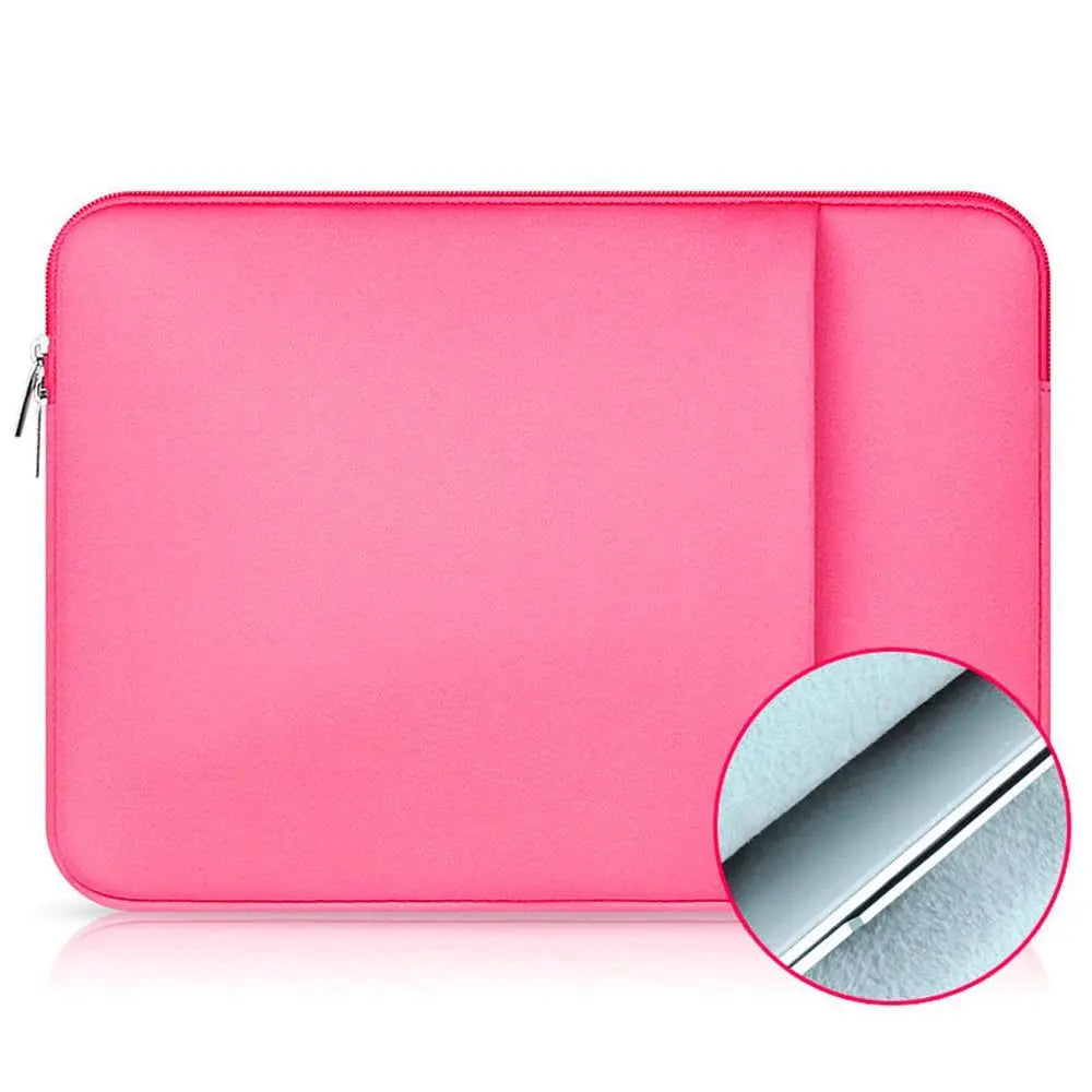 Pochette ordinateur Rose fraise