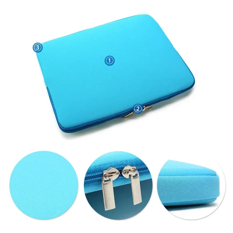 Pochette ordinateur bleu ciel