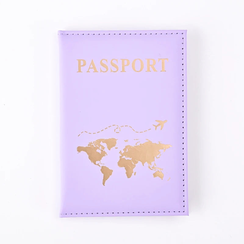 Pochette passeport mauve