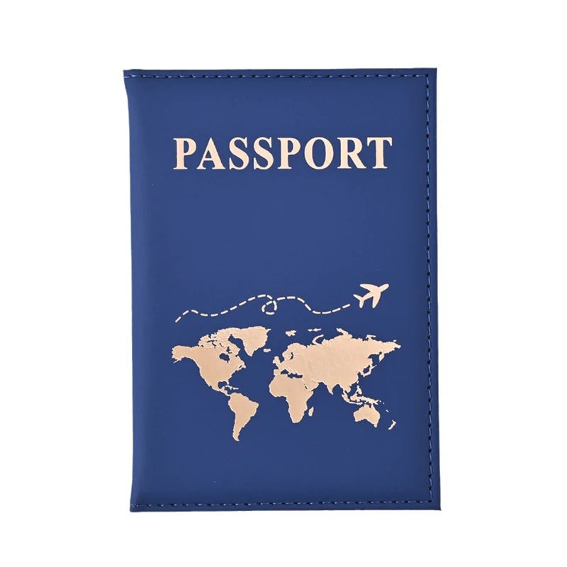 Pochette passeport bleu marine