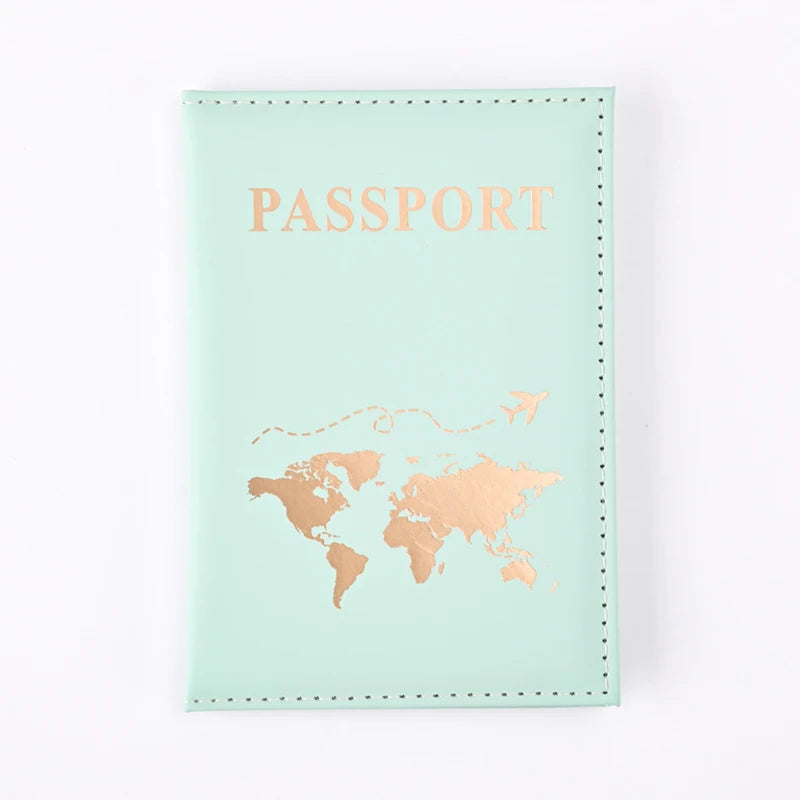 Pochette passeport vert pastel
