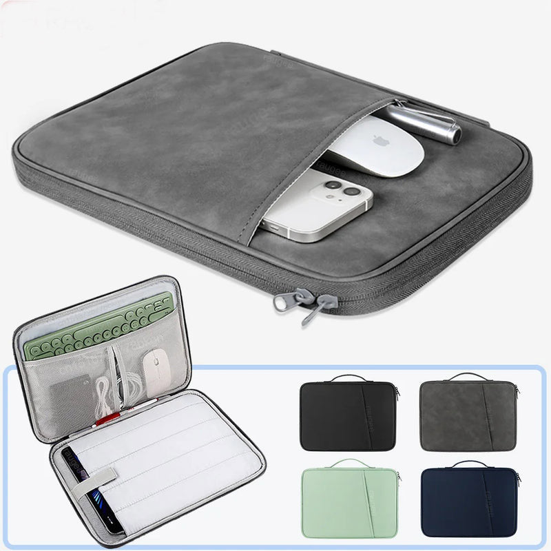 Pochette pour iPad visuel  et coloris vert  pastel noir gris bleu outremer