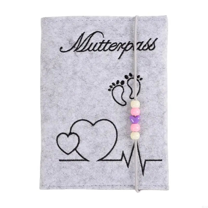 Pochette pour carnet de santé grise