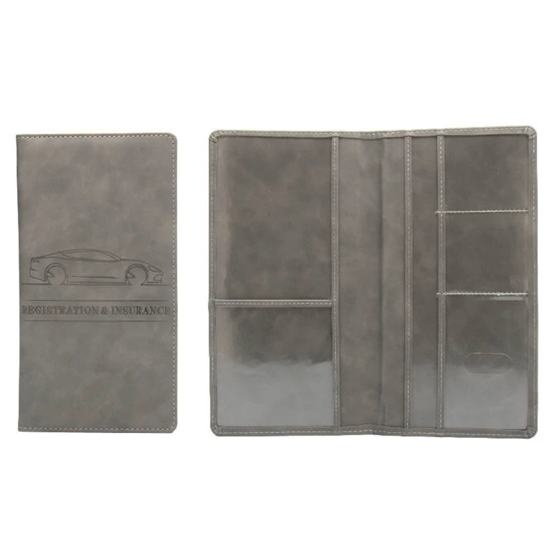 Pochette pour carte grise gris