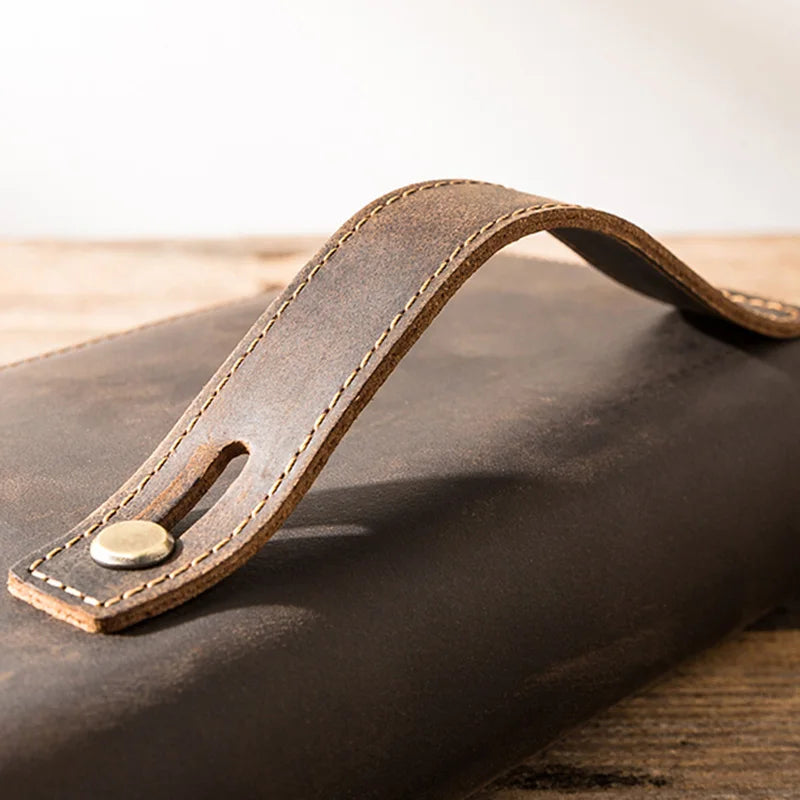 Pochette pour homme cuir veritable sangle passante confortable