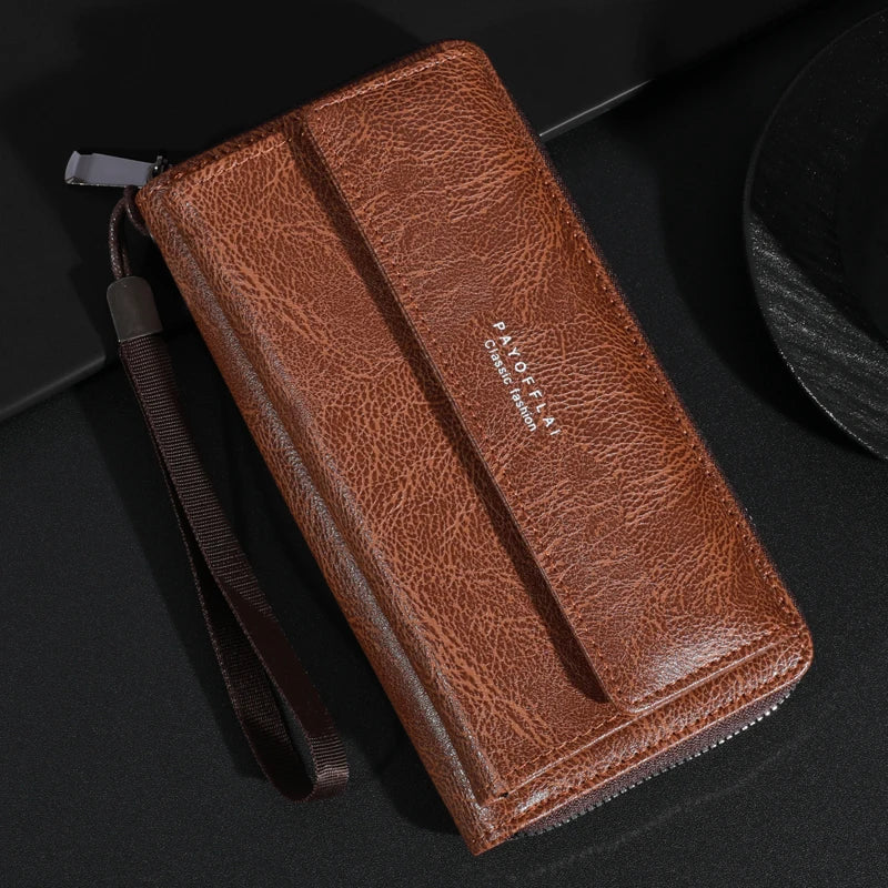 Pochette pour homme dragonne fauve camel