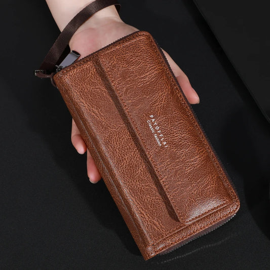 Pochette pour homme dragonne fauve camel fauve