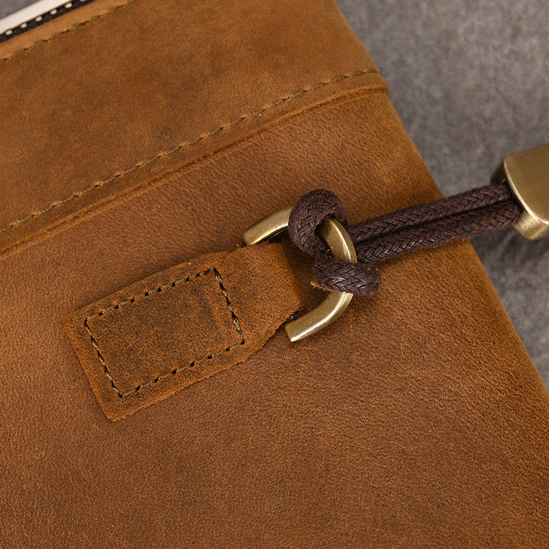 Pochette pour homme en cuir veritable attache dragonne