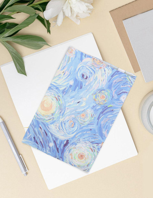 Pochette pour livre Nuit etoilee Van Gogh bleue