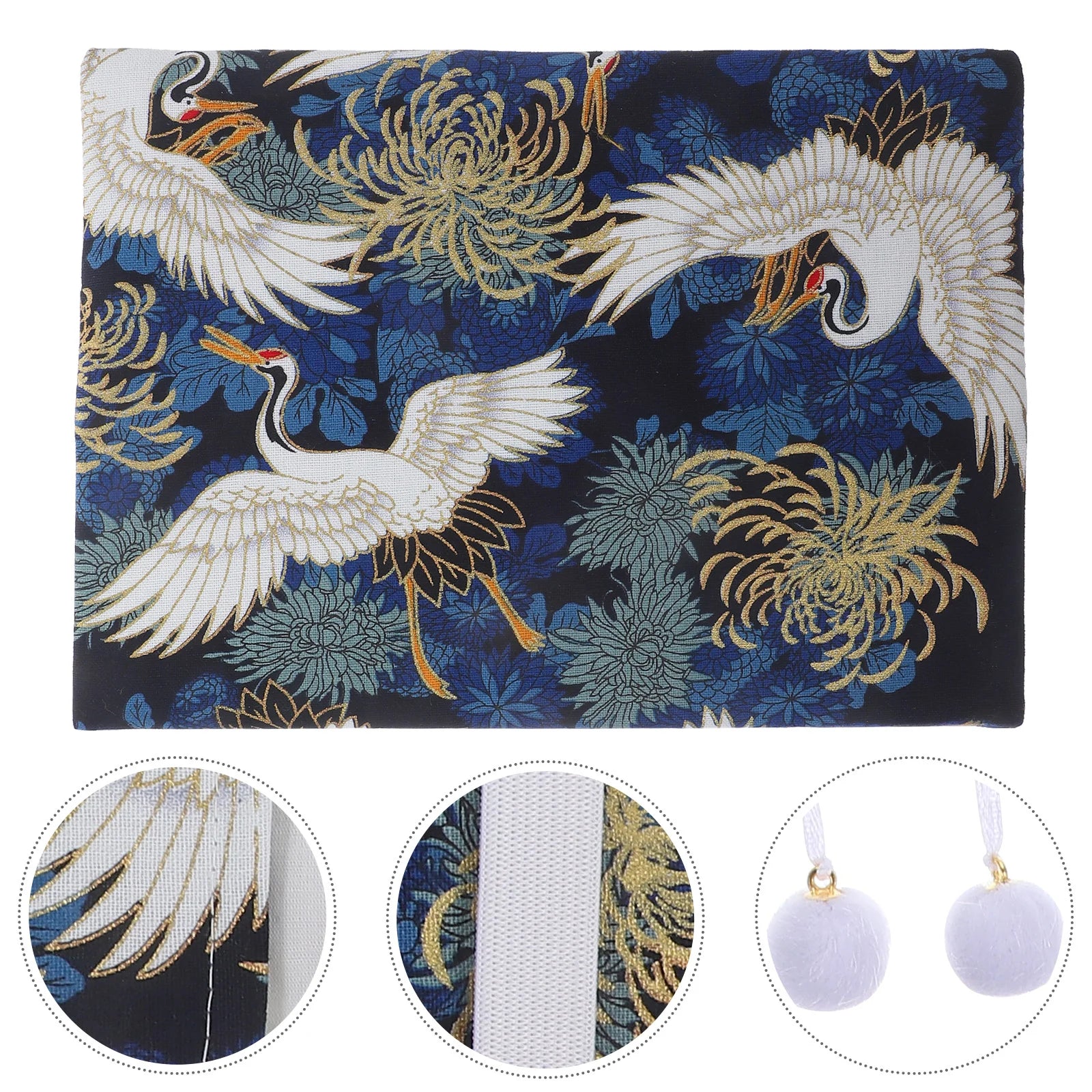 Pochette_pour_livre_grues_Cigognes_Furoshiki_détails