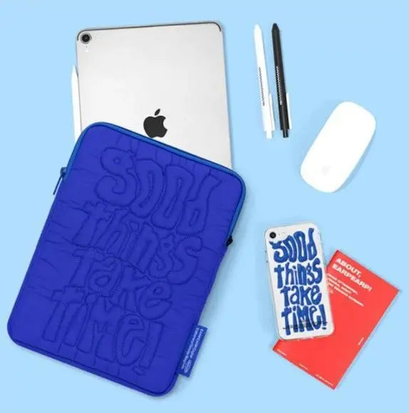 Pochette pour ordinateur 14 pouces visuel  bleu Ipad
