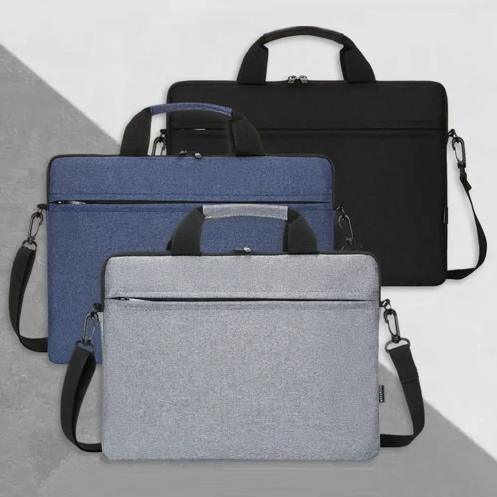 Pochette pour ordinateur visuel bleu gris noir  15 pouces 