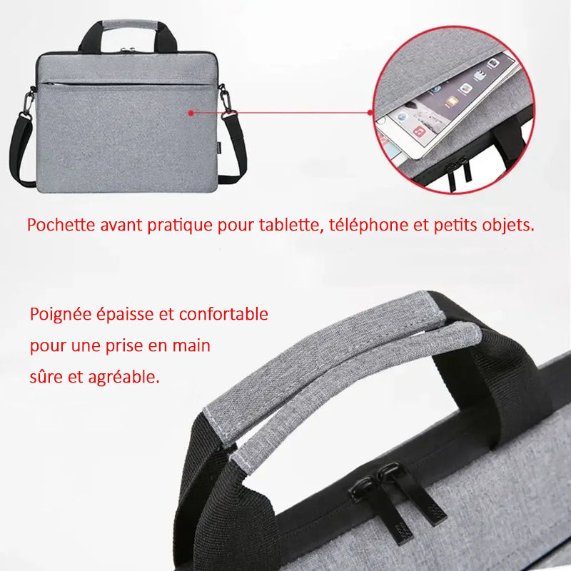 Pochette pour ordinateur  pochet exterieur et poignee renforcee confortable 