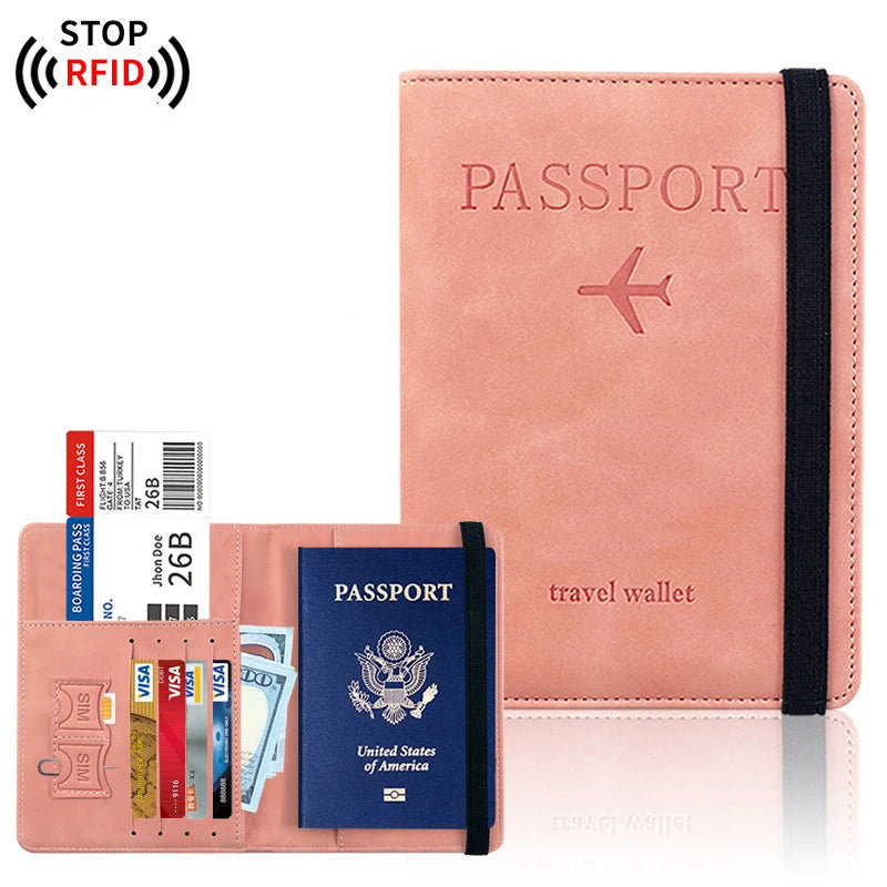 Pochette pour passeport Rose pêche