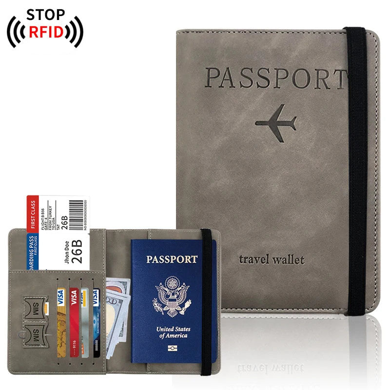 Pochette pour passeport  gris