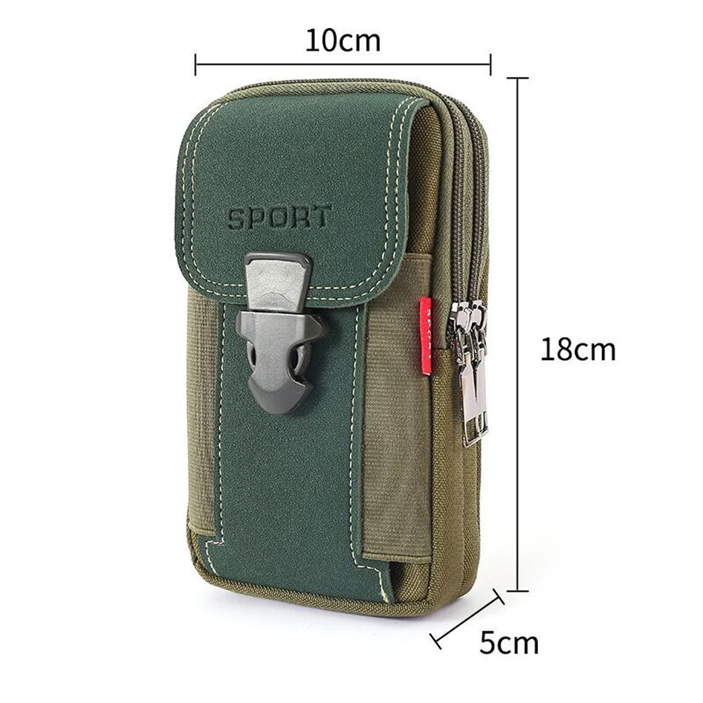Pochette pour telephone 10x18 cm vert & kaki