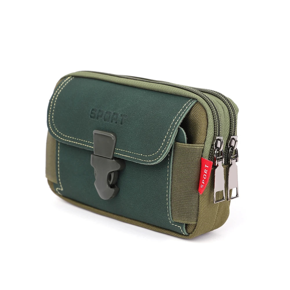 Pochette pour telephone horizontal vert & kaki