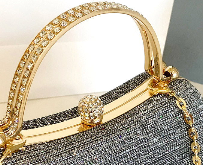 Pochette pour un mariage bandouliere anse diamants