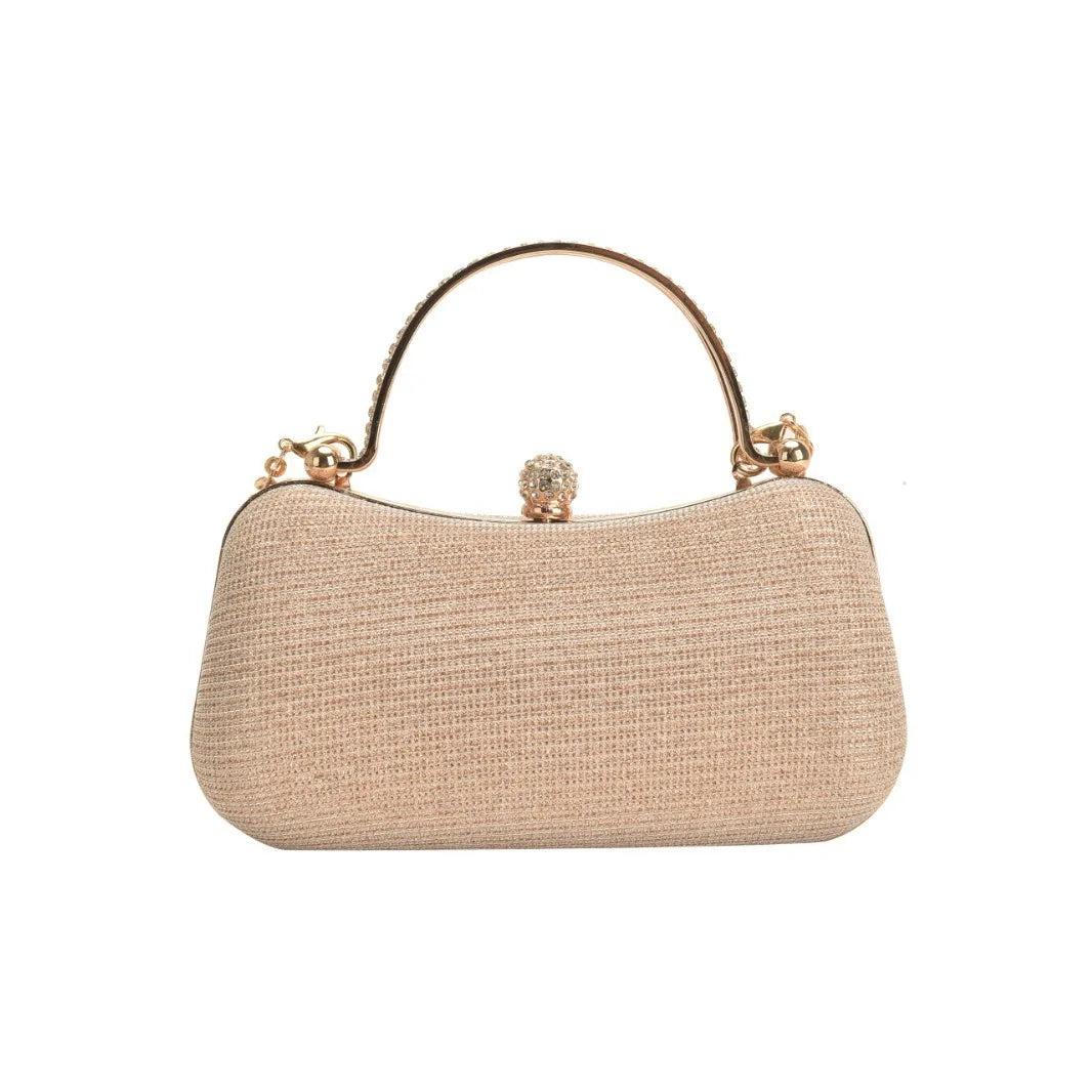 Pochette pour un mariage bandouliere dorée