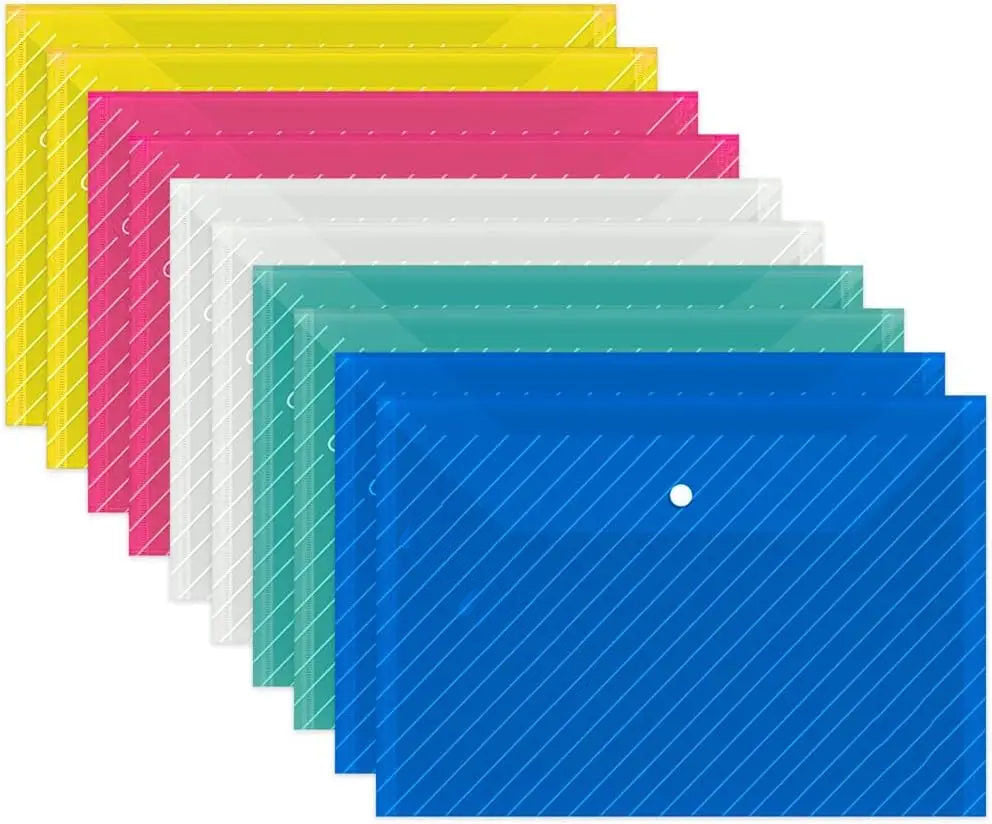 Pochette à rabat sergé couleurs bleu vert rouge blanc jaune