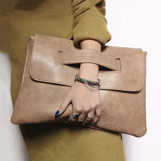 Pochette sac a main femme design beige cafe au lait 