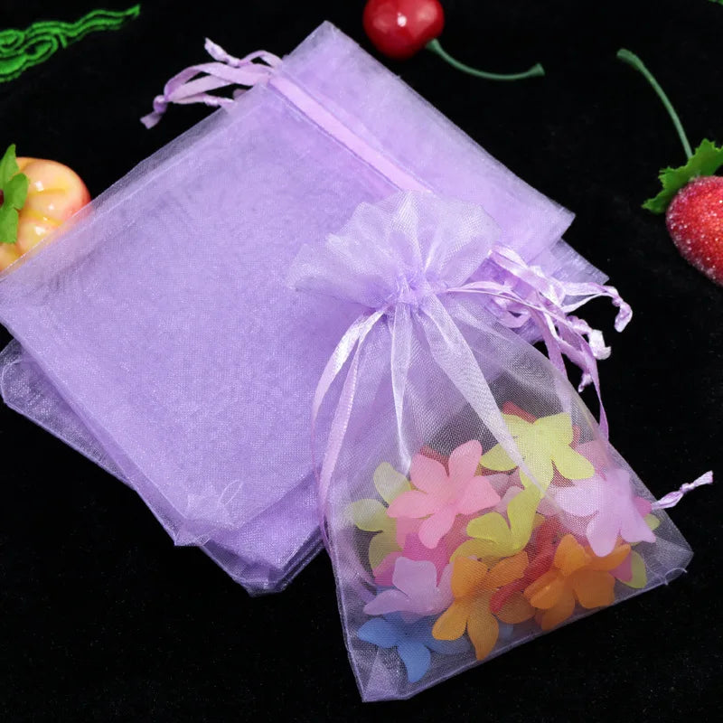Pochette sachet organza Lavande