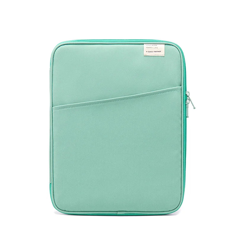 Pochette tablette Vichy vert pastel 