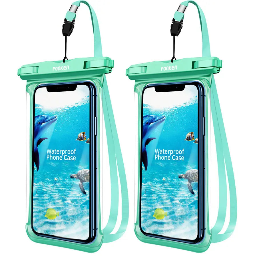 Pochette telephone Etanche vert pastel 2 pieces