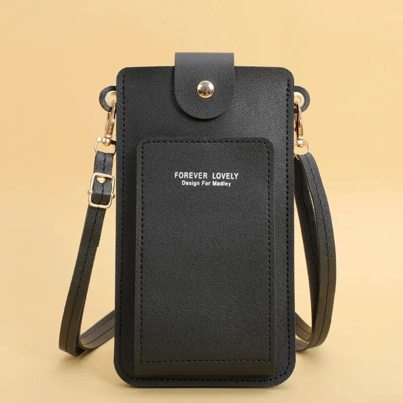 Pochette telephone bandouliere noire