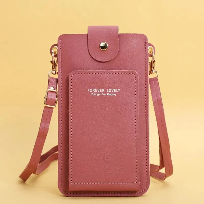 Pochette telephone bandouliere rose Pompadour