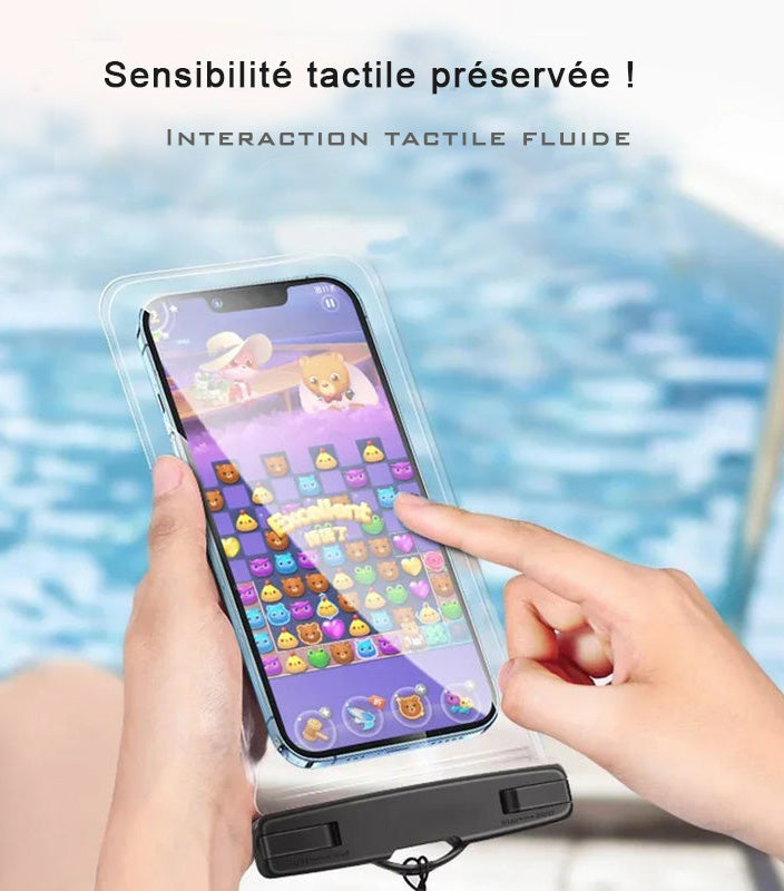 Pochette telephone etanche  sensibilite préservee