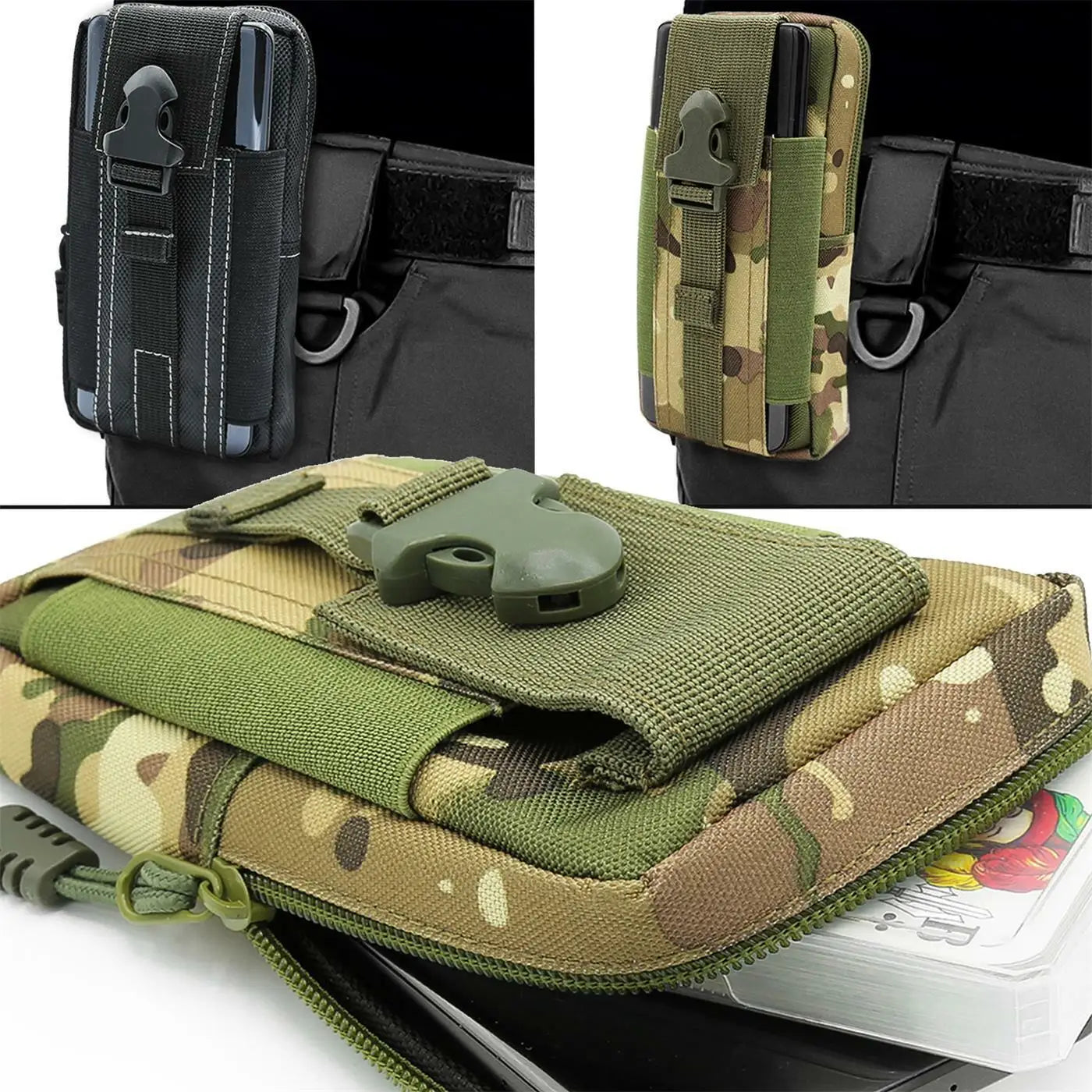 Pochette telephone noire ou camouflage
