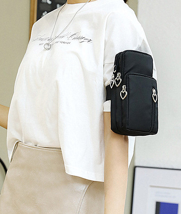 Pochette telephone portable femme bandouliere coeurs