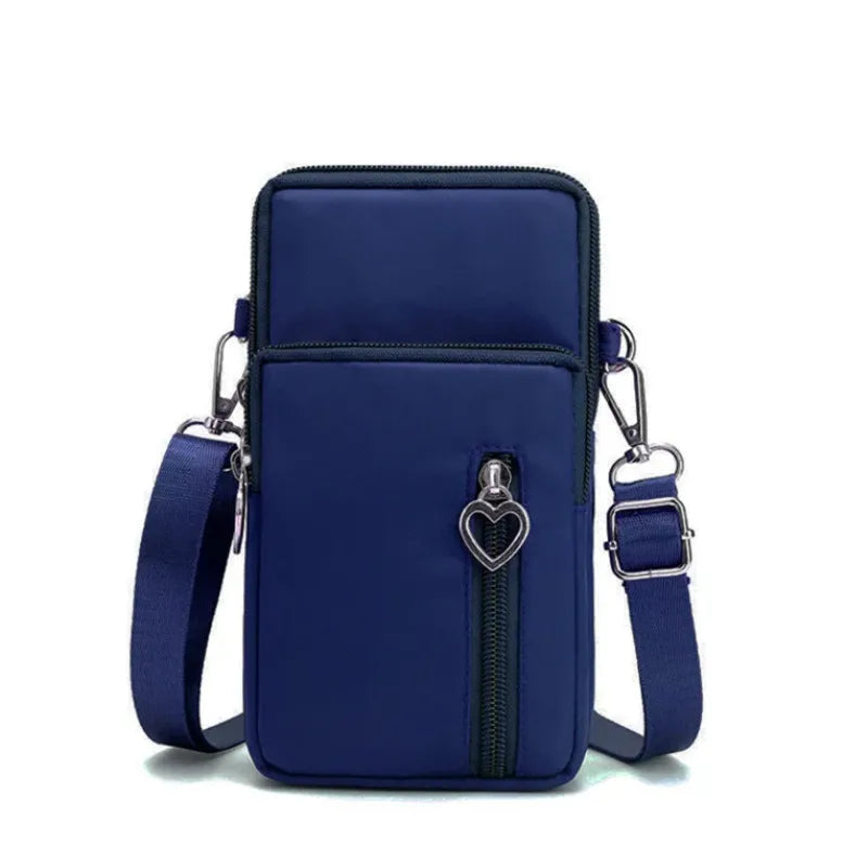 Pochette telephone portable femme bleu marine