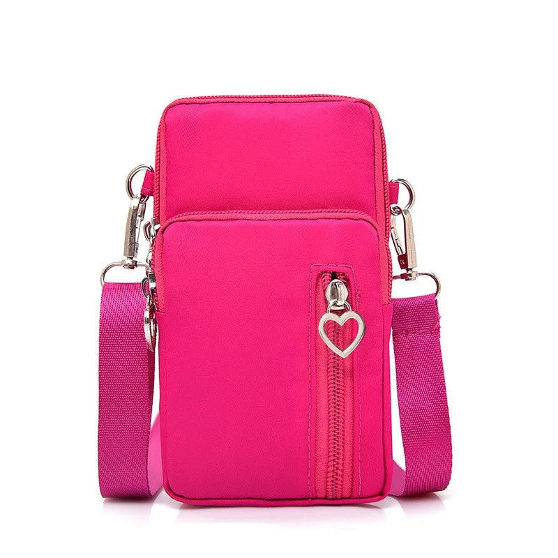 Pochette telephone portable femme rose bonbon