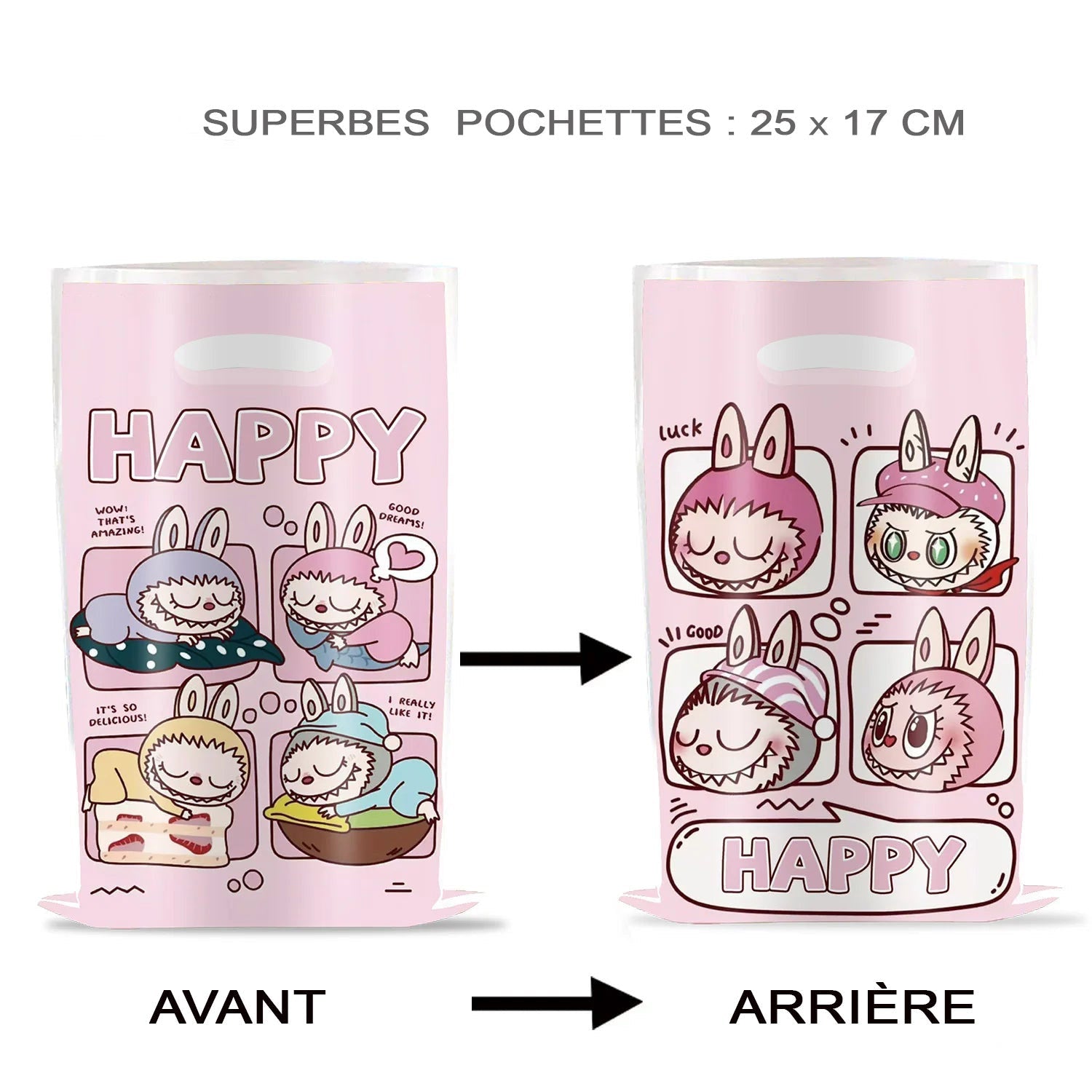 Pochettes surprises Happy avant arriere