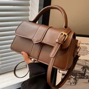 Sac main pochette  bandouliere caramel
