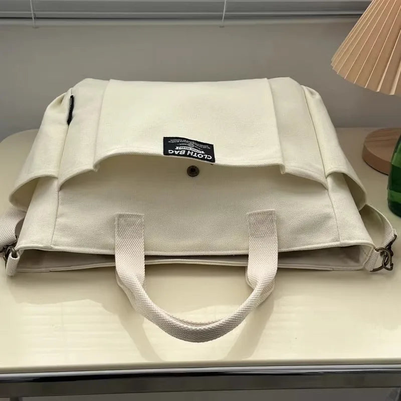 pochette sac toile blanc