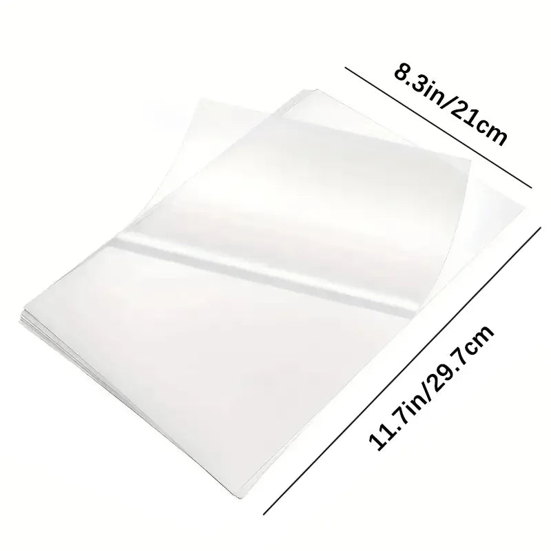 feuille transparente autocollante dimensions