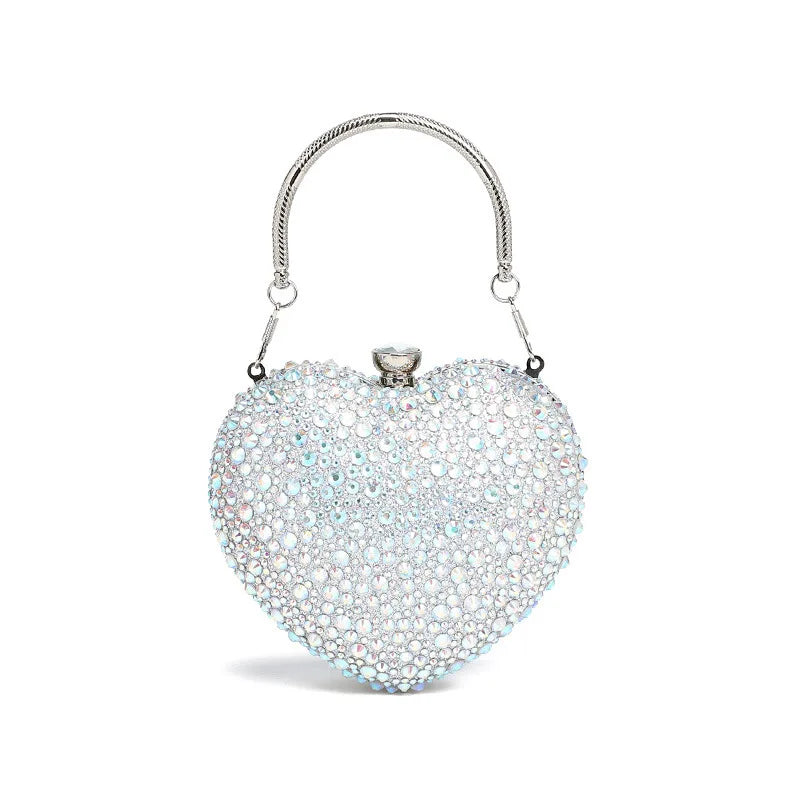 pochette cœur blanc polaire