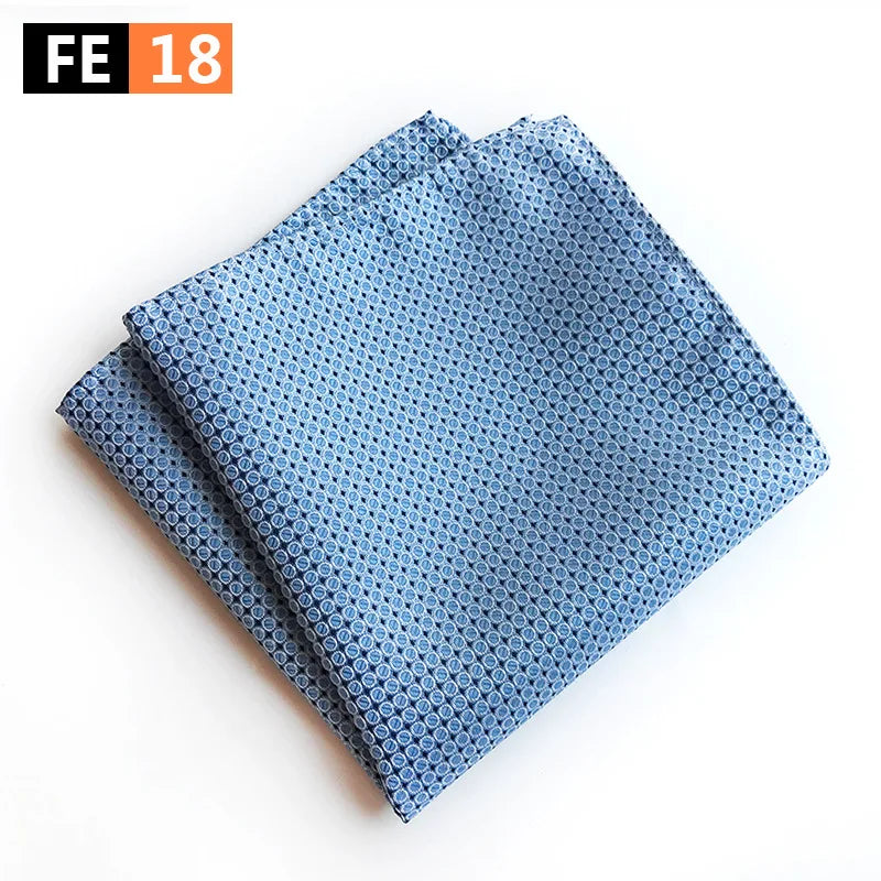 pochette costard bleue motif gometrique