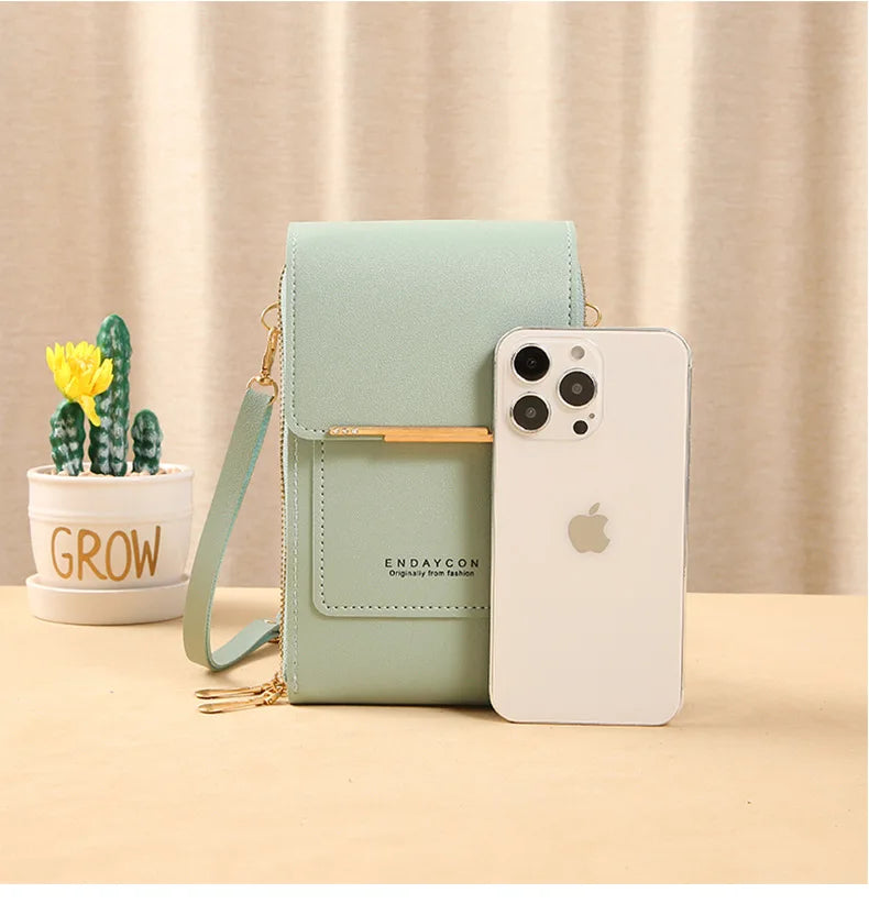 pochette femme bandouliere zippee ecran tactile telephone poche details proportion Iphone