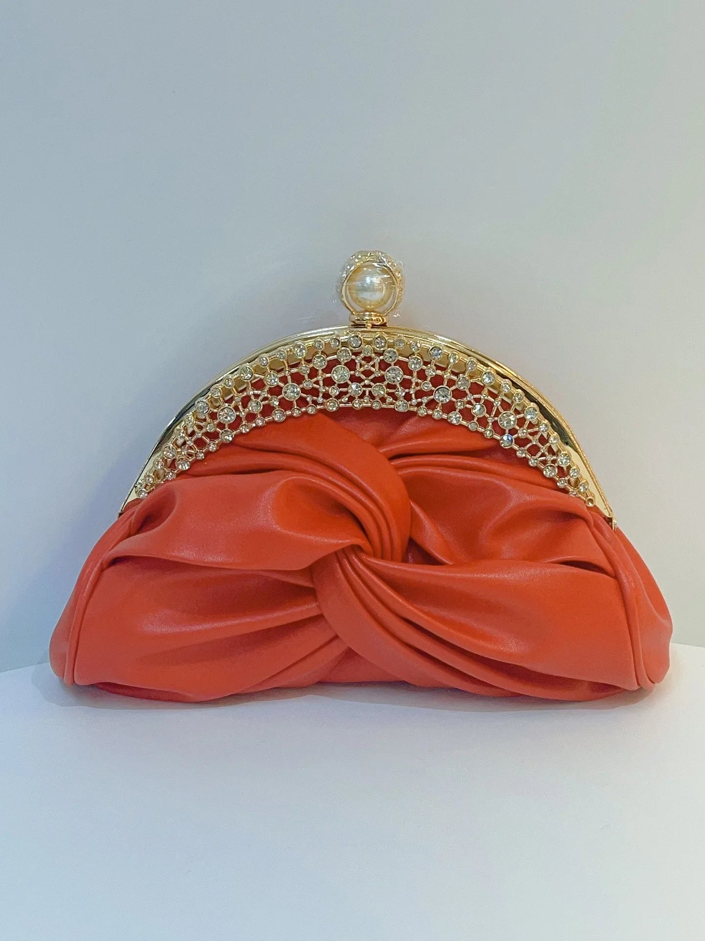 pochette femme mariage luxe rouge strass 