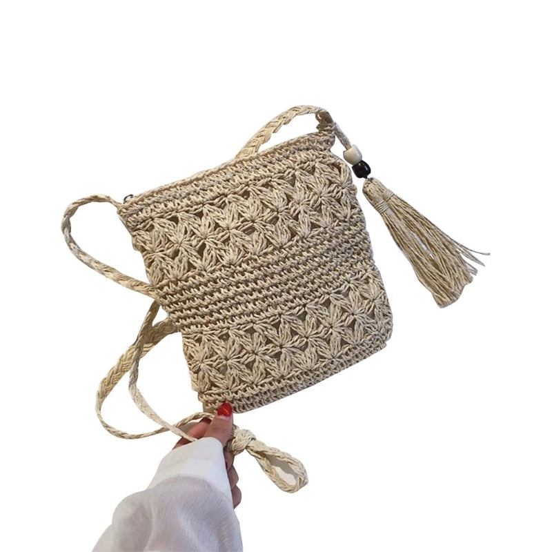 pochette paille  écrue