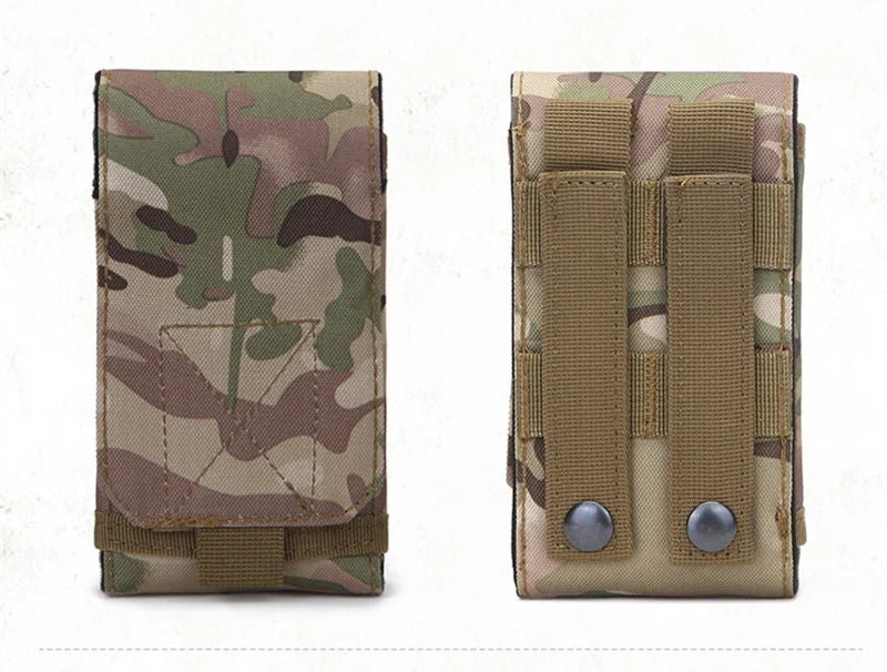 pochette telephone portable militaire coloris  camouflage CCE WL Marron    details rabat  et passant modele B