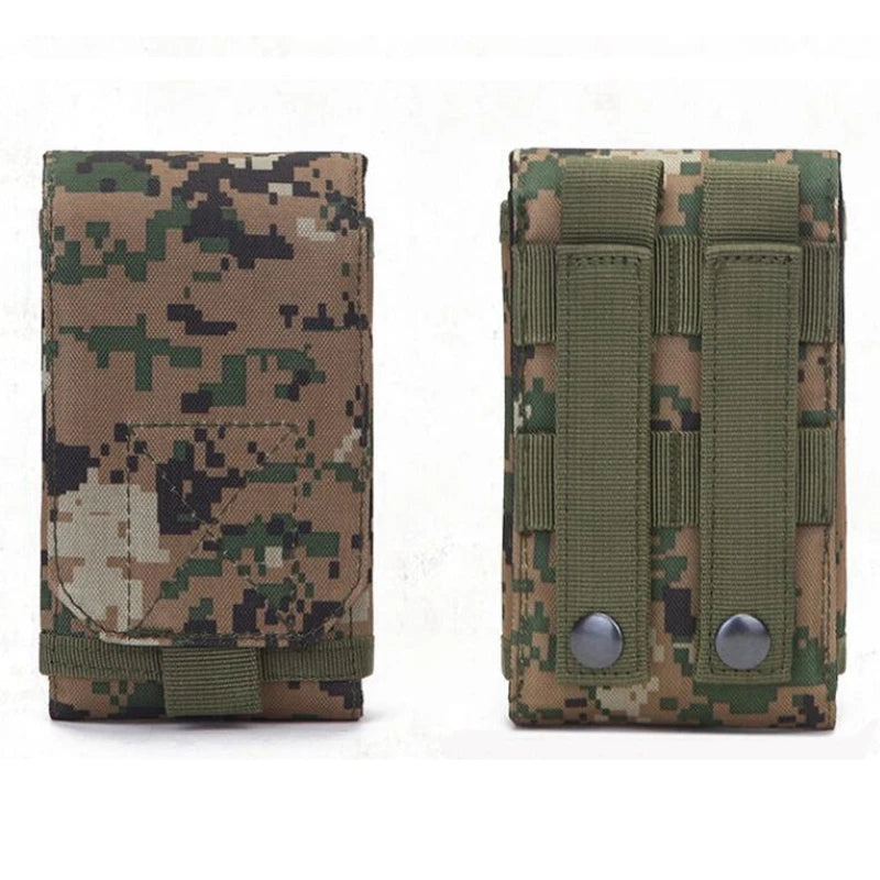 pochette telephone portable militaire coloris  camouflage  Pixel  digital  jungle    details rabat  et passant modele B
